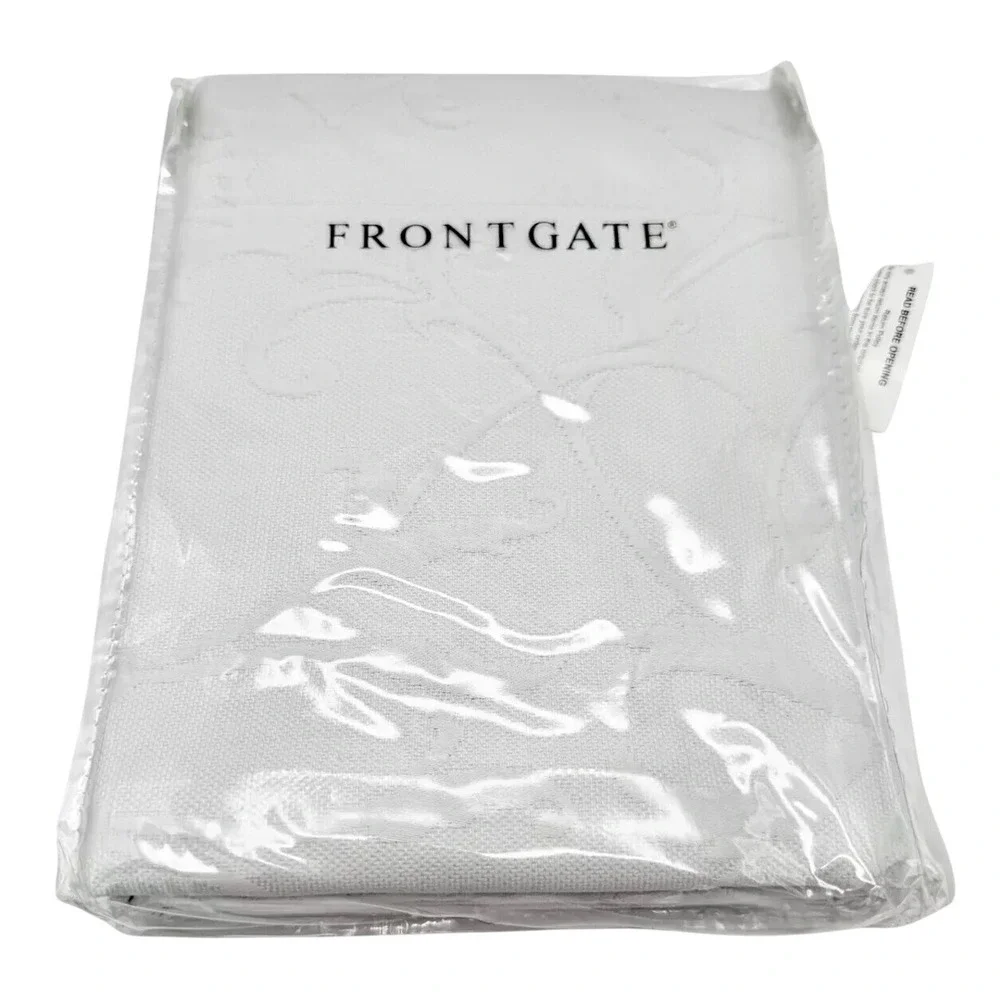 *New Frontgate Flourish Euro Sham Fog Grey 25